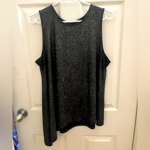 XL black/ dark grey sparkly top - Picture 1 of 1